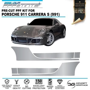 Side Skirt Lower Doors Paint Chip Protection Film For Porsche 911 Carrera S 991 - Picture 1 of 4
