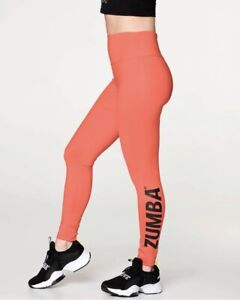 Zumba Classic High Waisted Ankle Leggings Women’s Size Small NWT Red Hot Color