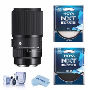 Sigma 105mm f/2.8 DG DN ART Macro Lens for Sony E w/Hoya 62mm CPL+UV Filter Kit