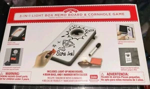 Holiday Time 3 in 1 Light Up LED Box Memo Board & Cornhole Game New - Picture 1 of 2