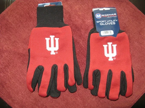 TWO (2)  PAIR OF INDIANA HOOSIERS, SPORT UTILITY GLOVES FROM FOREVER COLLECTABLE Cover