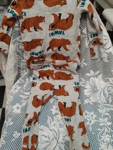 Boys Just One You Carters 12 Months Pajamas Yawn! Brown Bear - Picture 1 of 5