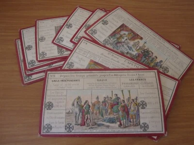 ANCIEN JEU DE LOTO HISTOIRE DE FRANCE 9 CARTONS - WATILLIAUX - Photo 1/4