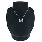 Authentic Tiffany & Co. Double Loving Heart Necklace 925 Sterling Silver #f05293