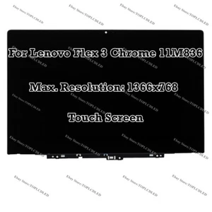 11.6" Lenovo Flex 3 Chrome-11M836 HD LCD Touch Screen Digitizer Assembly Bezel - Picture 1 of 11