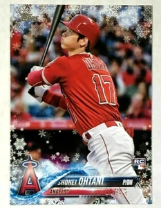 Tarjeta de novato Shohei Ohtani RC 2018 Topps Holiday Snowflakes! Angels P/DH RC FUTURE - Imagen 1 de 3
