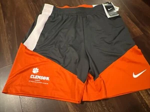 New Nike Mens Clemson Tigers Shorts Size Small Gray Orange - Picture 1 of 5