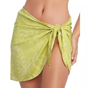 Volcom CoCo Ho Sarong Swimwear Coverup Citron Lime Green Swimsuit Cover XS/S - Picture 1 of 10