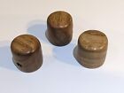 wood guitar knobs 3 Afrormosia  in oil finish 1/4"pot set screw,hex key included