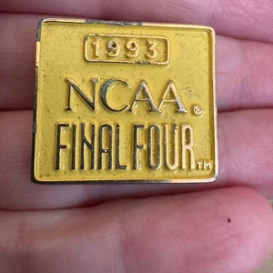 Vintage 1993 NCAA Final Four Lapel Pin UNC Michigan Kentucky Kansas - Picture 1 of 3