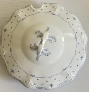 Lid for Round Vegetable Fleur De Lis Blue by Tirschenreuth Replacement Lid Only - Picture 1 of 6