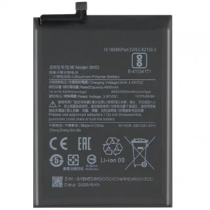 BATERIA BN53 COMPATIBLE PARA XIAOMI REDMI NOTE 9 PRO / 10 PRO 5020 mAh INTERNA - Imagen 1 de 1