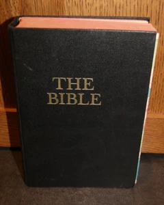 Holy Bible Revised Standard Version Vintage 1954 Black HC ABS American Society - Picture 1 of 7