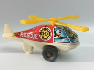 Vintage Tin Toy Helicopter Rescue 9 X 5Cm Mechanism Ok Retrotoys - Picture 1 of 2