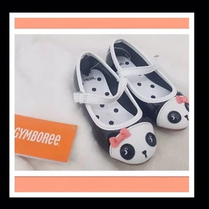 NWT 9 Gymboree “ANIMAL PARTY” Black & White PANDA FACE shoes MARYJANE STYLE - Picture 1 of 2