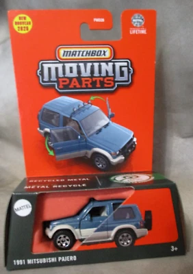 Matchbox Moving Parts Series 1991 Mitsubishi Pajero azul claro 1/64 diecast Foto 1 de 2