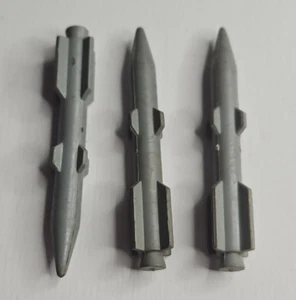 1983 Vtg Gi Joe Wolverine Missile Lot of 3 Gray Vehicle Part Piece - Picture 1 of 3