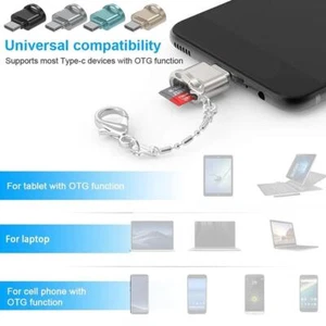 USB Type C Memory Card Reader OTG Fast Data Sync Adapter USB/TF/Micro X5D5 Y7N9 - Photo 1/28