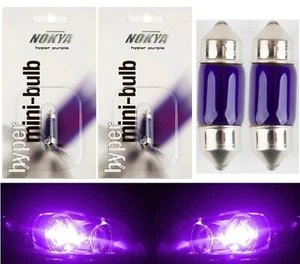 Nokya De3175 DE3022 DE3021 Nok5246 5W Purple Two Bulbs Interior Dome Replace OE - Picture 1 of 5