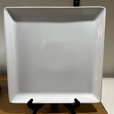 Large Pampered Chef White 15" Square Platter Serving Plate Simple Additions VGC - Image 1 of 4