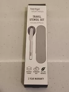 Juego de utensilios de viaje de acero inoxidable Bentgo reutilizables juego de cubiertos de 3 piezas con estuche nuevo - Imagen 1 de 4
