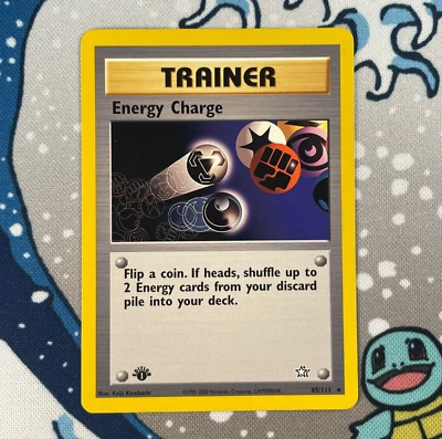 Energy Charge 85/111 1st Edition Rare Neo Genesis Set WOTC Vintage Pokemon LP/NM - Image 1 of 3