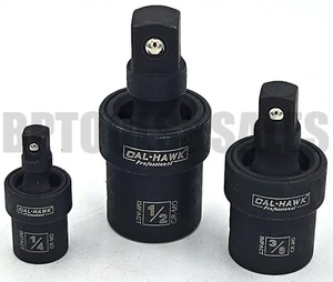 3pc Impact Universal Joint Set 1/2" 3/8" 1/4" Dr. Swivel Socket Adapters - Picture 1 of 4