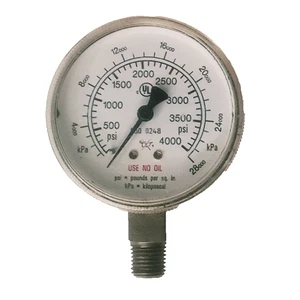 Manómetro 4.000 x 100 PSI Wika 2,5" esfera 1/4" rosca montaje inferior - Imagen 1 de 6