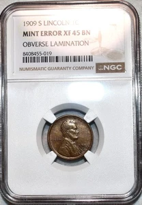 NGC XF-45 BN 1909-S Lincoln Cent, Sharply Struck, Chocolate-Brown, Key-Date! - Picture 1 of 2