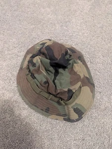 US Military Issue Jungle Boonie Bucket Hat 7 3/4 Ripstop Camo Hunting USA Made - Picture 1 of 3