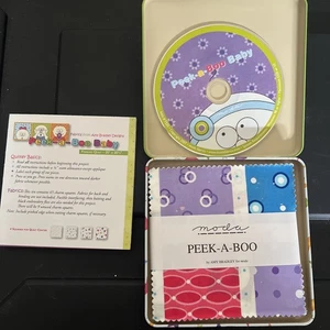 Moda Nap Time Peek A Boo Baby Charm Pack & Tin & CD - Picture 1 of 3