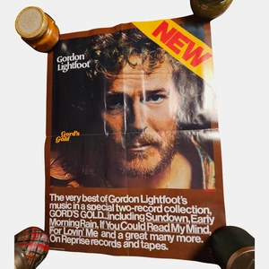 Gordon Lightfoot Gord's Gold Promo Poster 19x25 Vintage 1975 Warner Bros Records - Picture 1 of 6