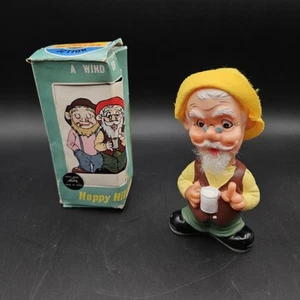 Vintage 1950's ALPS Happy Hillbilly Wind Up Toy / Hobo/ Beer Mug / JAPAN - Picture 1 of 13