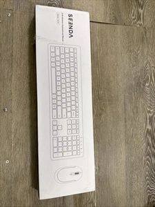 New Silver Seenda SK38 Wireless Slim Keyboard and Mouse - Picture 1 of 7