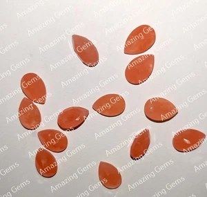 Piedra preciosa suelta natural naranja jade pera corte facetado 6x9mm a 20x25mm - Imagen 1 de 3