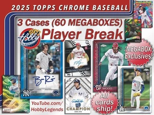 Gerrit Cole NYY 2025 Topps CHROME 3 Case (60 MegaBox) Player Break#1 - Picture 1 of 13