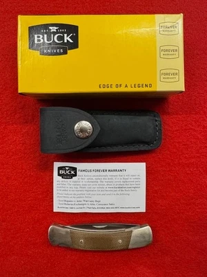 BUCK 501 SQUIRE, GREEN MICARTA SCALES, BOS S35VN BLADE, BOXED, NOS (486) - Image 1 of 4