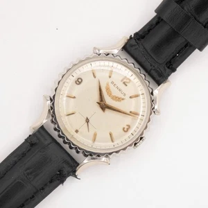 Vintage 1950s Benrus Bottle Cap Model BB 4 17-Jewel White Gold-Filled Wristwatch - Picture 1 of 15