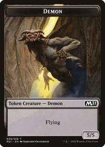 4x Demon Token (5/5 flying) - NM - Core Set 2019-2021 - SPARROW MAGIC - Picture 1 of 1