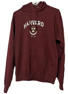 Sudadera con Capucha Universidad de Harvard Adulto M Granate Campeón Universitario Punto Pequeño - Imagen 1 de 12