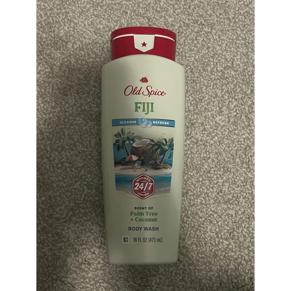 Jabón corporal Old Spice Fiji 16 fl oz aroma a coco palmera hombres limpieza refrescante Foto 1 de 4