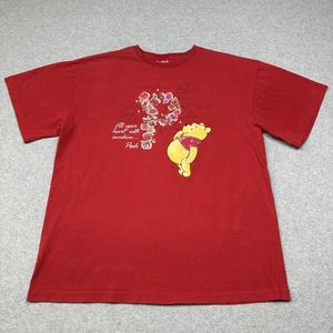 Camisa De Colección Disney Winnie the Pooh Para Mujer XL Roja Floral Gráfica Camiseta Años 90 - Imagen 1 de 8