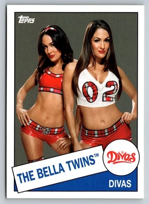 Nikki Bella / Brie Bella (The Bella Twins) RC 2015 Topps Heritage WWE #55 - Image 1 of 4