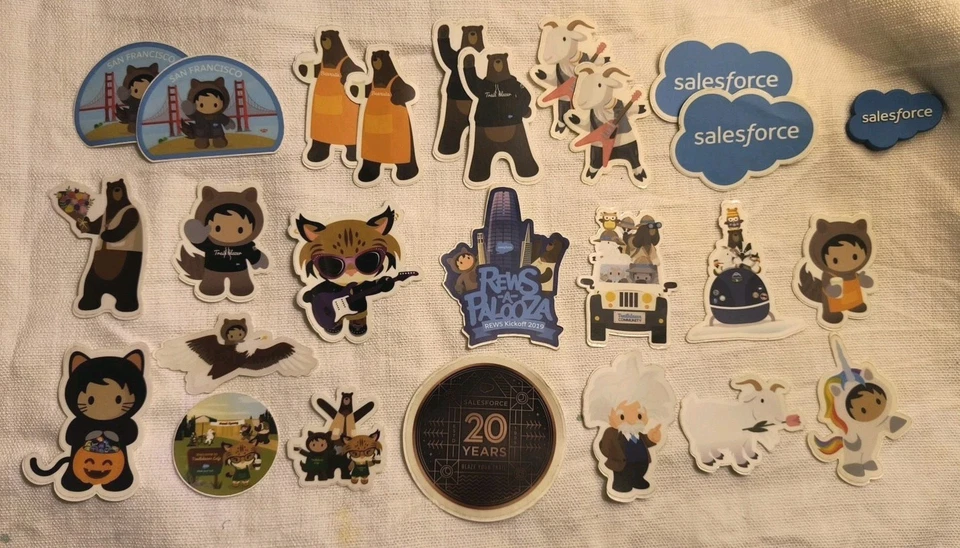 Group Of 25 Salesforce Stickers  And 1 Cloud Magnet  - Image 1 of 1