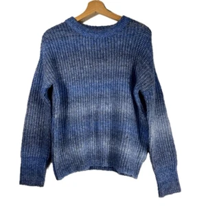 Suéter Pullover Para Mujer Rachel Zoe Grueso Tejido Azul Ombre Talla XS - Imagen 1 de 6