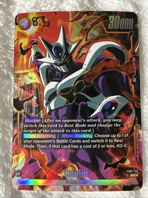 Cooler SR Alt Art Super Rare FB01-113 Dragon Ball Fusion World Card English NM - Image 1 of 4