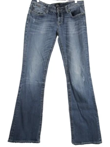 Stivali donna Re Rock LA Express effetto invecchiato vita bassa svasati jeans 10 lunghi 33x33 - Foto 1 di 9