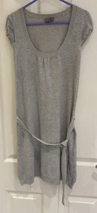 TU Light Grey Longline Knitted Jumper Top With Belt Size 8 See Description - Picture 1 of 8