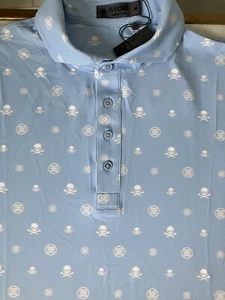 G/Fore Skull/Cross Bones Logo Golf Polo Medium. NWT $120 - Picture 1 of 6