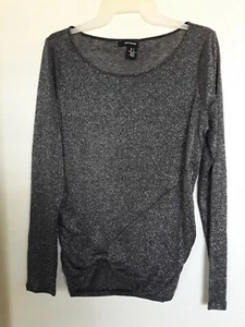 DKNY Women's Metallic Asymmetrical-Blouse Shirt Top Sz M - Picture 1 of 3